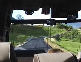 As it was now quite late, and we had paid for the bus, and we were quite comfortable now, we stayed on the bus all the way to Balestrand